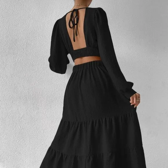 Black Preppy Womens Dress - Picture 2 of 5